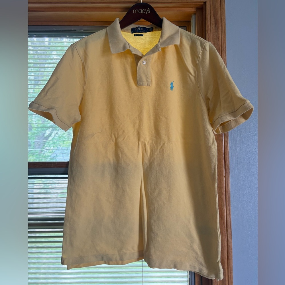 Ralph Lauren Yellow Polo Shirt Classic Casual Style